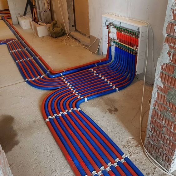 Монтаж водяного теплого пола