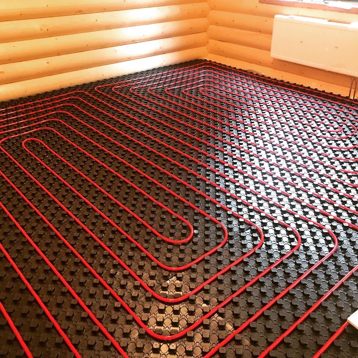 Укладка труб теплого пола