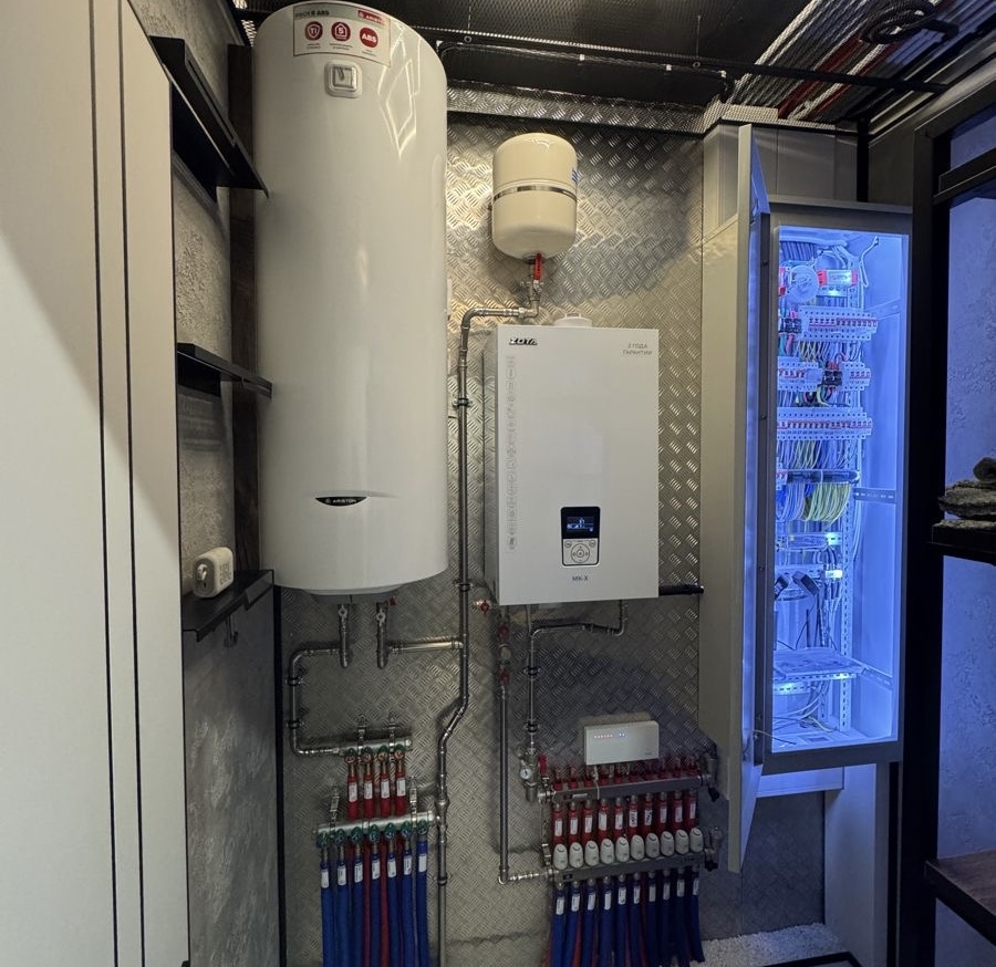 Установка электрического котла отопления